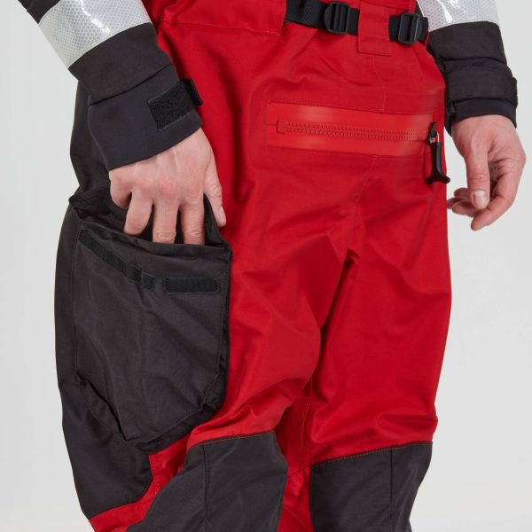 A man wearing the NRS Extreme SAR GTX Dry Suit.